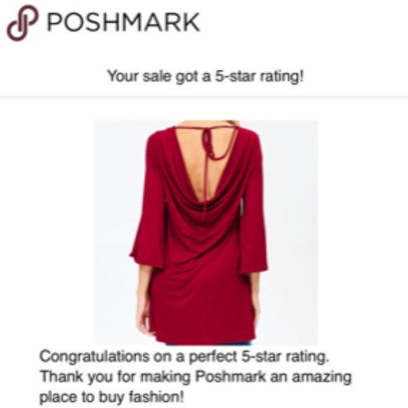 MADE IN USA!  BURGANDY Tie Back Tunic Blouse! - Picture 4 of 8